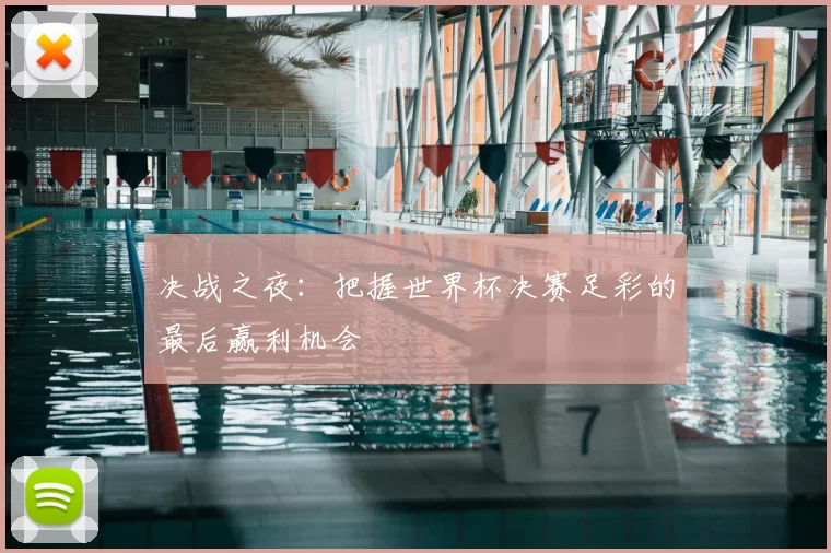 决战之夜：把握世界杯决赛足彩的最后赢利机会