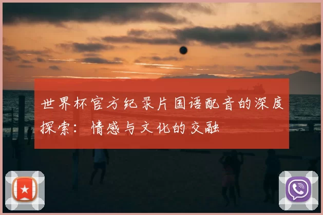 世界杯官方纪录片国语配音的深度探索:情感与文化的交融